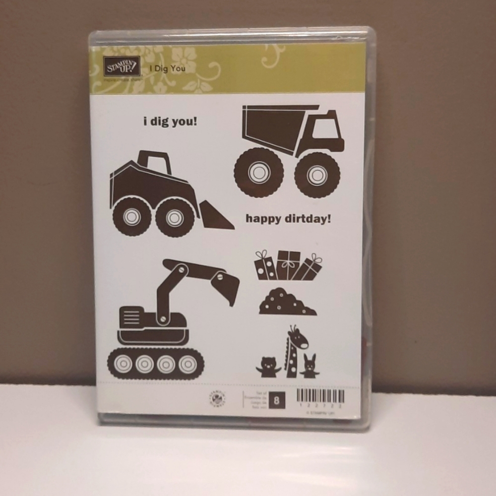 I Dig You Rubber Cling mount Stampin Up set